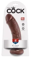 pipedream king cock 20 cm ciemny - model anatomiczny z przyssawką pvc