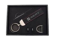 SEAT BRELOK samochodowy SEAT BRELOCZEK do kluczy + pudełko na prezent