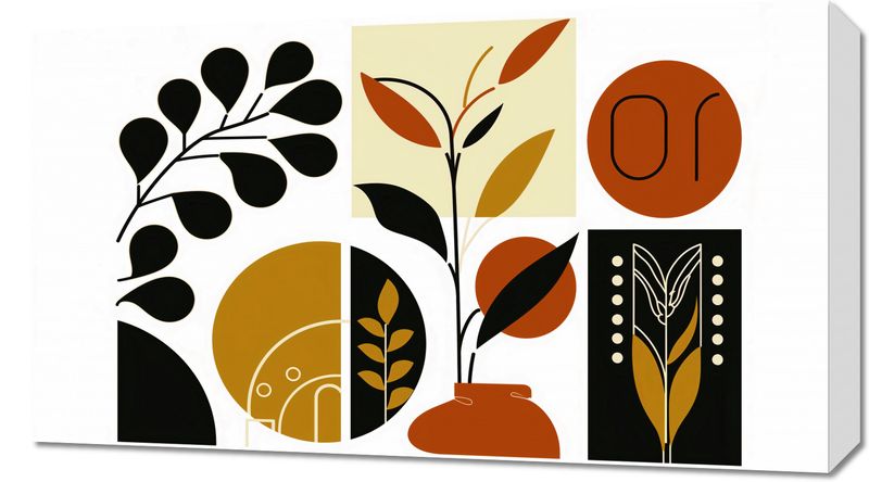 Obraz 70x40cm Kolaż Botaniczny zdjęcie 1