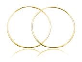 Eleganckie klasyczne srebrne kolczyki gładkie duże koła kółka 4cm srebro 925 PTRING15G_40