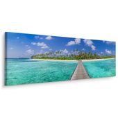Obraz Do Sypialni TROPIKALNA Wyspa Pomost Natura Palmy 145cm x 45cm