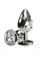 toyjoy disco diamond plug small aluminiowy z kryształem, rozmiar s