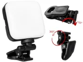 Lampa led rgb mini do foto wideo 150° gwint 1/4' klips 3000k - 6500k 5,5w