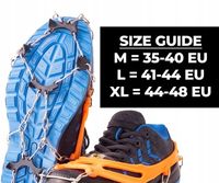 Aga Ochraniacze na buty raki antypoślizgowe z 8 kolcami. 41-44