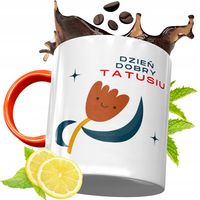 Kubek Pomarańczowy Dla Taty Dzień Taty Prezent Z Nadrukiem Ze Zdjęciem