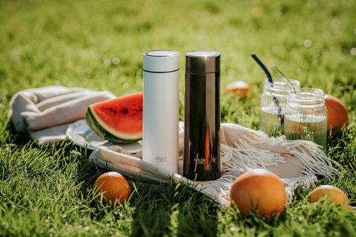 CZARNY TERMOS KUBEK TERMICZNY NA KAWĘ HERBATĘ SMART LED DUŻY 500ml na Arena.pl