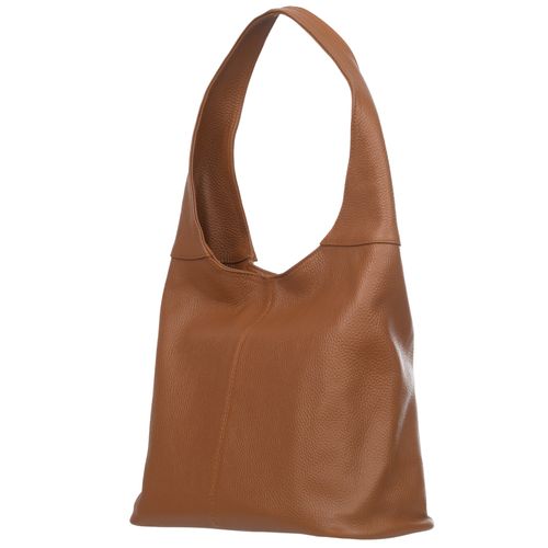 VERA PELLE torebka damska skórzana worek na ramię V708 czerwona na Arena.pl