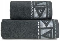 Ręcznik Yolo 50x90 Greno popielaty geometryczny trójkąty