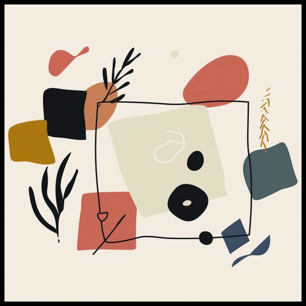 Plakat 100x100cm Abstrakcyjny Dialog zdjęcie 2