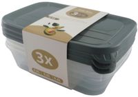 ZESTAW KOMPLET 3 POJEMNIKÓW ŻYWNOŚCI 600 ML
