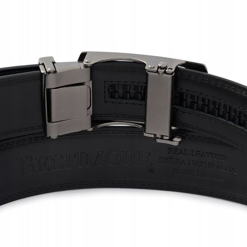 Zestaw prezentowy męski skórzany pasek portfel czarny pudełko na Arena.pl