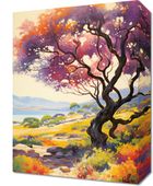Obraz 30x40cm Kolorowy Zmierzch nad Doliną