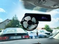 WIATRAK WENTYLATOR SAMOCHODOWY BIURKOWY AKUMULATOR REGULOWANY KLIPS 12V