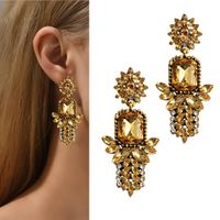 Długie wiszące kolczyki SZAMPAN kryształowe cyrkonie zjawiskowe modne