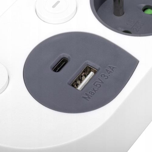 listwa zasilaj?ca 4 gniazda + usb-a +usb-c mt143 na Arena.pl