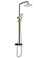 Deszczownica prysznic 1,5m wlewka bateria czarny