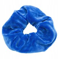 Gumka do włosów scrunchies welur niebieski ciemniejszy
