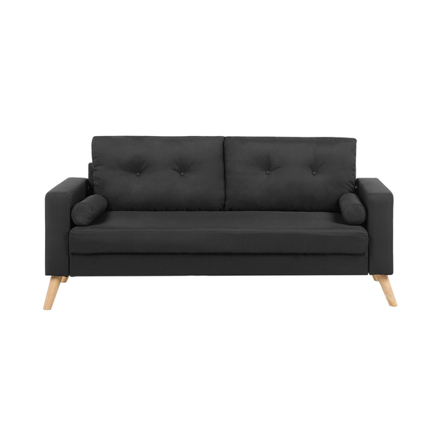 Sofa 2-osobowa czarna KALMAR zdjęcie 1