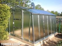 SZKLARNIA STALOWA OCYNKOWANA BARDZO MOCNA TRWAŁA CIEPLARNIA STAL I SZKŁO