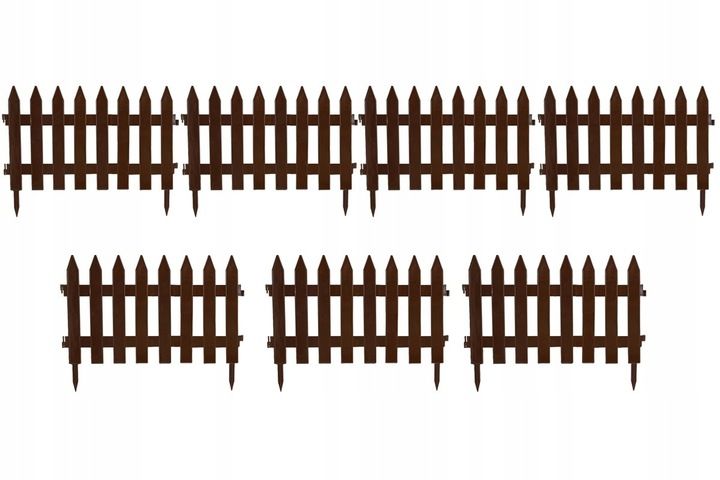 Płotek Palisada Ogrodowa 3,2m IPŁSU Brązowa zdjęcie 5