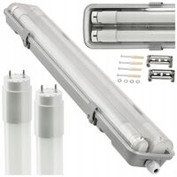 Oprawa Hermetyczna 120cm lampa + 2x świetlówki LED Wodoszczelna Do