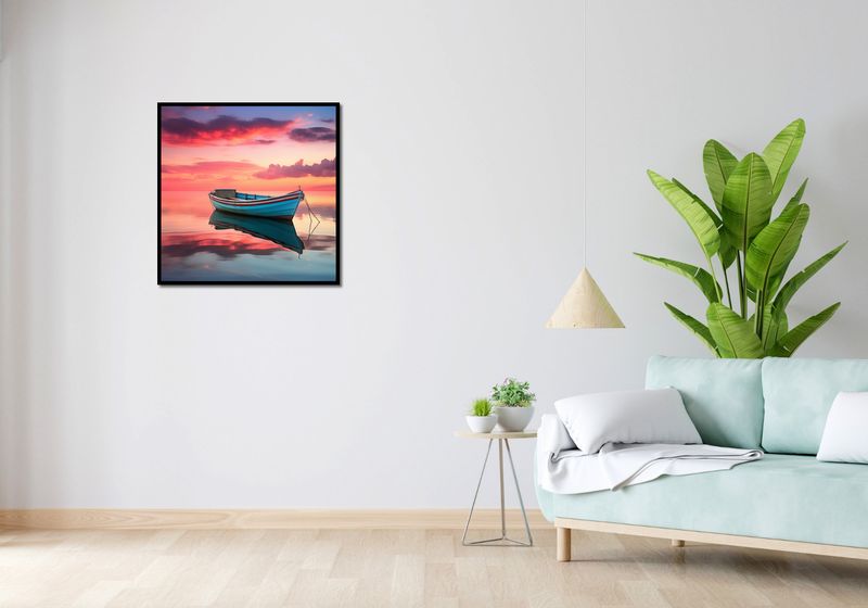 Plakat 70x70cm Spokój przed Połowem zdjęcie 4