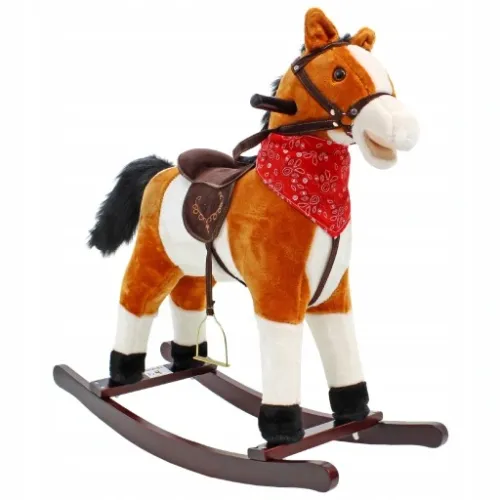 KOŃ NA BIEGUNACH śpiewa rusza się brązowy konik na Arena.pl