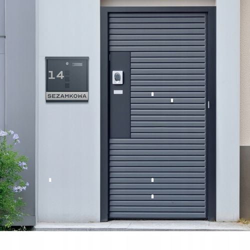 SKRZYNKA POCZTOWA NA LISTY POCZTĘ TUBA NA GAZETY ANTRACYT + NAPIS ADRES na Arena.pl