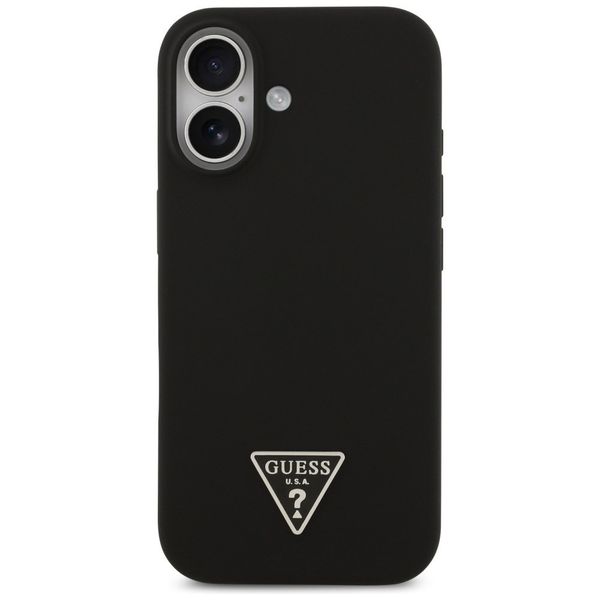 Etui Guess Silicone Triangle Logo MagSafe do iPhone 17 czarny zdjęcie 3