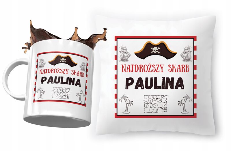 Zestaw Dla Pauliny Poduszka + Kubek Dla Dziecka Z Nadrukiem Ze Zdjęciem zdjęcie 1
