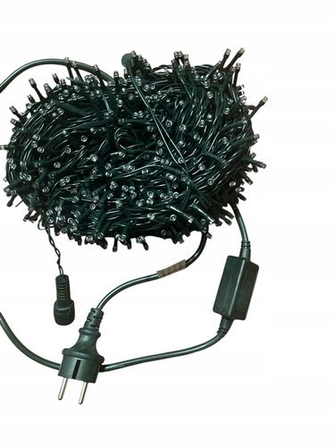 Lampki choinkowe LED 1000 Multi Kolor FLASH 70m IP44, zielony kabel na Arena.pl