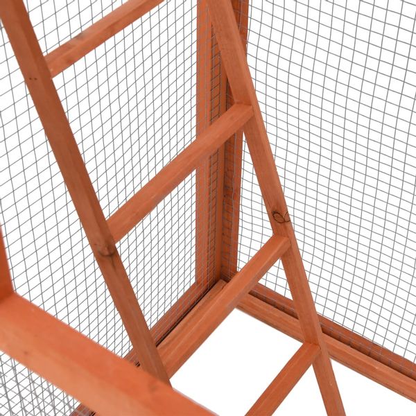 Klatka dla ptaków, 68x62x166 cm, lite drewno jodłowe zdjęcie 7