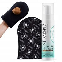 ST. MORIZ Zestaw Fast Tanning Mousse Mus Samoopalacz 200ml + Rękawica