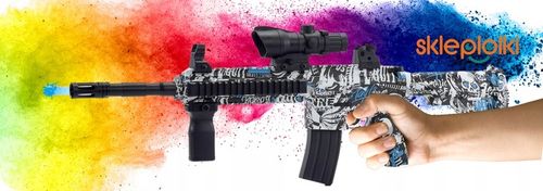 BEZPIECZNY WIELKI KARABIN NA KULKI ŻELOWE AUTOMAT MASZYNOWY PISTOLET BROŃ na Arena.pl