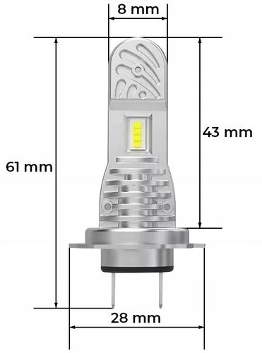 Żarówki LED H7 komplet Mocne 14000 LM 6000K LED 1:1 80W Canbus +1000% na Arena.pl