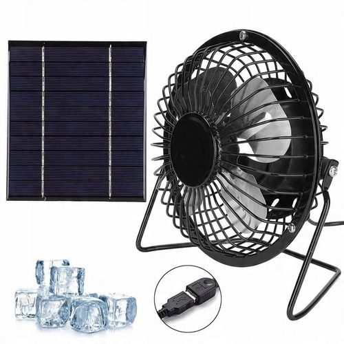 WENTYLATOR + PANEL SOLARNY SŁONECZNY 5W 6V Do kemping na Arena.pl