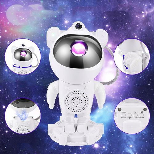 Projektor Gwiazd Astronauta Rzutnik Kosmonauta Lampka Nocna z Głośnikiem BT na Arena.pl