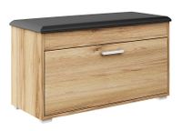 szafka półka na buty kuferek FALA 1 DĄB ZŁOTY /SZARE z siedziskiem 80