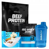BIOTECH BEEF PROTEIN BIAŁKO WOŁOWE 500 G + ISO WHEY ZERO 25 G + SHAKER
