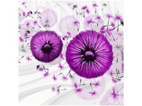 40CM 40CM OBRAZEK FIOLETOWE DMUCHAWCE 5 DRUK PŁÓTNO OBRAZ