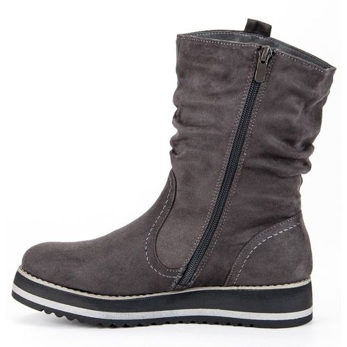 Szare botki na platformie r.37 na Arena.pl