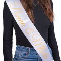 Szarfa Biała Na Wieczór Panieński Panna Młoda