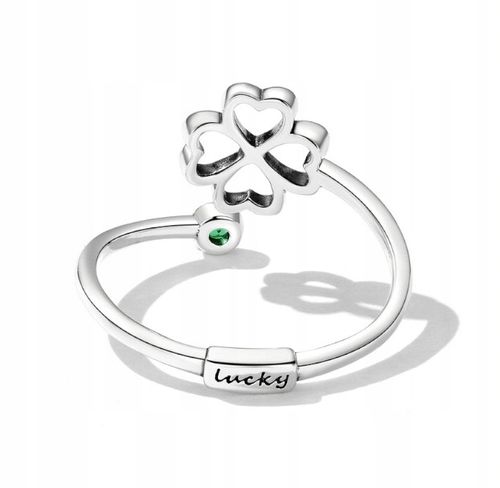 Pierścionek Koniczynka srebro regulowany s925 +pudełko na Arena.pl