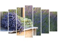 80CM 140CM OBRAZ 7 ELEM BUKIET LAWENDY ŚCIENNY