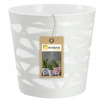 KADAX Doniczka Kwietnik Osłonka Kwiaty Biała 17cm