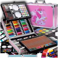 ZESTAW DO MALOWANIA DLA DZIECI DZIEWCZYNEK ARTYSTYCZNY PLASTYCZNY + WALIZKA