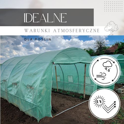 Szklarnia ogrodowa foliowa UV4 140g/m2 6x3x2 m zielona na Arena.pl