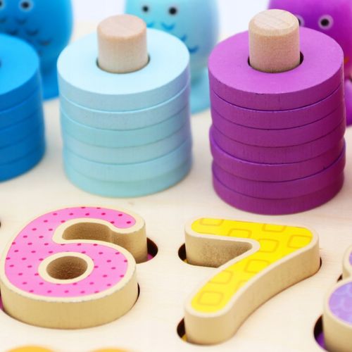 MONTESSORI EDUKACYJNA TABLICA SORTER RYBKI CYFRY na Arena.pl