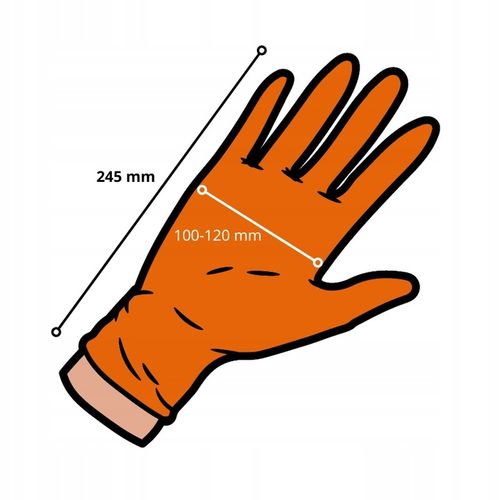 RĘKAWICE ochronne NITRYLOWE GRIPZZLY GRIPY ZARYS pomarańczowe roz.L 50 na Arena.pl