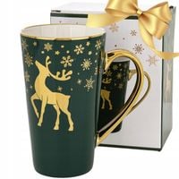 Kubek świąteczny porcelanowy w pudełku 450 ml duży prezent na mikołajki